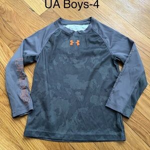 Under Armour Kids Gray and Orange Camo Shirt